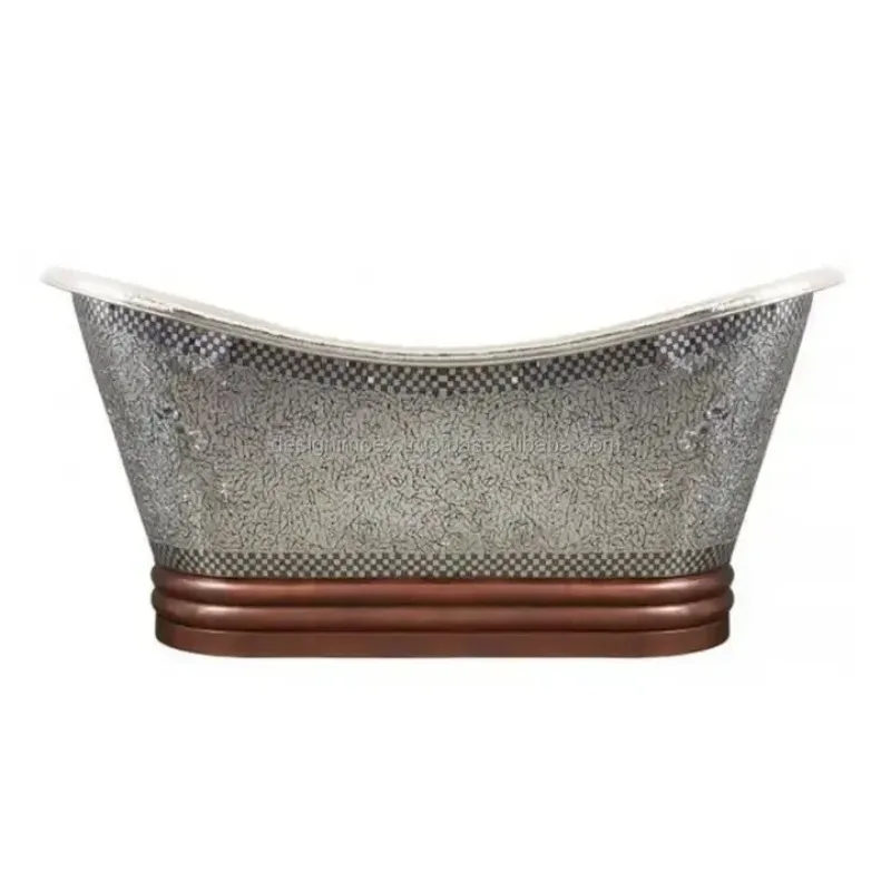 Boat Shape Copper Bathtub Available at Best Price From India Indian Exporter Hammered Solid Copper Bathtub