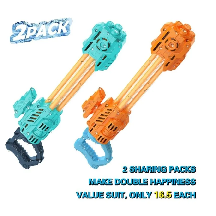 2er-Pack Wasserpistole für Super-Spritzpistolen, Wasserspeaker, Blaster für Teenager und Erwachsene, Sommer-Wasserkampfspielzeug im Freien für Schwimmbad