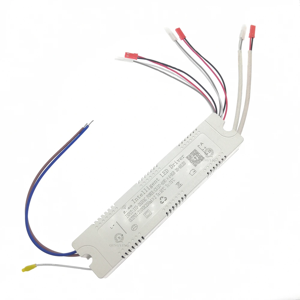 Télécommande 2.4G et application LED intelligente, pilote 25-40Wx2 x4 x6 x4 x6 + RGB 30-60LED, gradation et couleur modifiable, 1 pièce