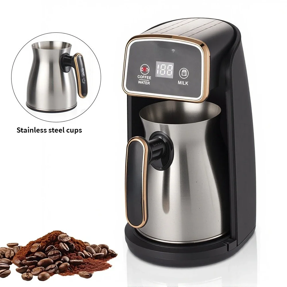 Electric Coffee Maker Stainless Steel Cup Turkish Coffee Maker Tea Maker Milk Heater Portable Travel Electric Espresso Utensils