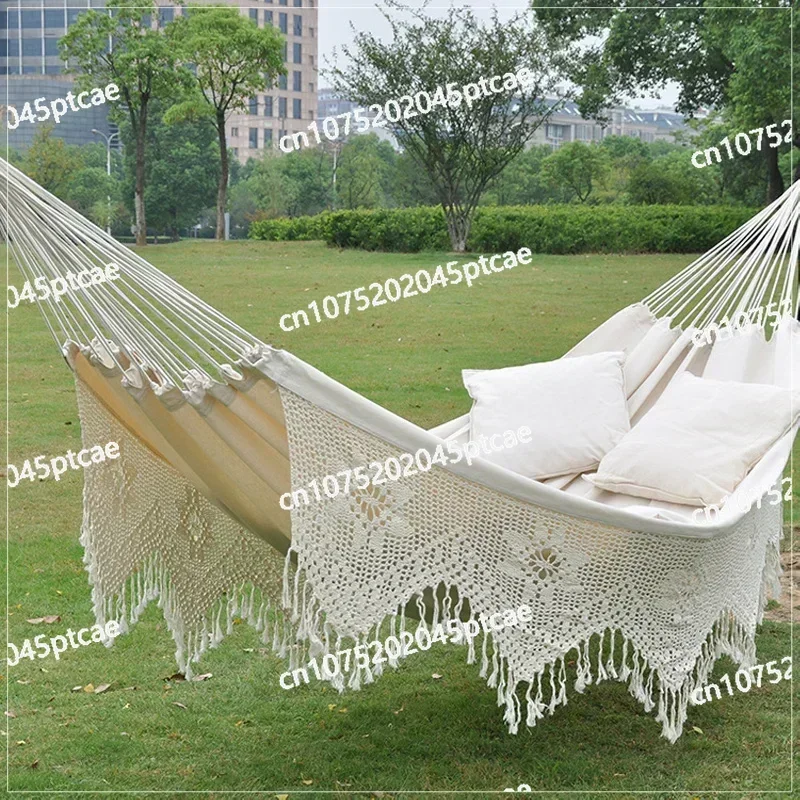 Maximum 300kg Hammock Large Brazilian Macrame Bohemia Tassel Hammock Swing Net Chair Out/Indoor Hanging Hammock Swings