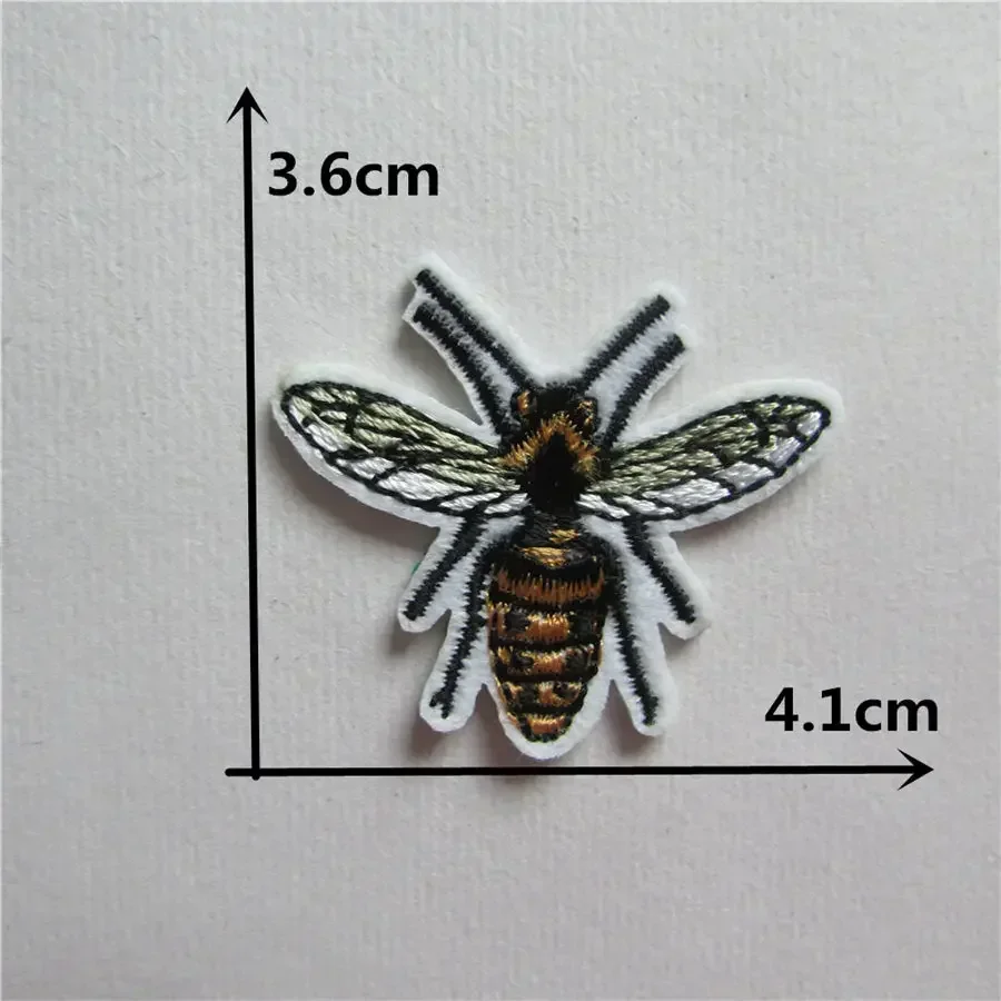 High quality 1PCS Insect stickers Sew On Applique embroidery Bee Patches Sequins Hornet Applique applications for clothes DIY