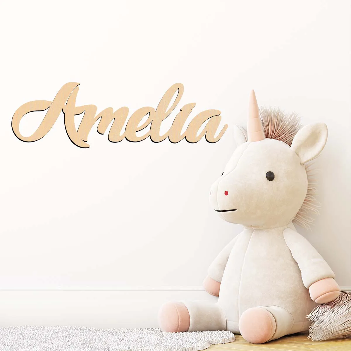 1pc Funny Amelia example Customized Name Wooden Plaque Wooden Sign Laser-Cut Sign Unfinished Wood for Painting or Glittering