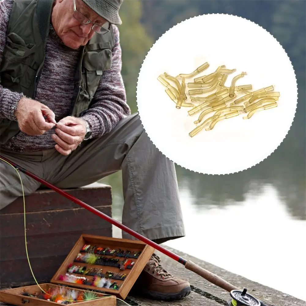 

20/30/50Pcs Carp Fishing Accessories Angling Supplies Rubber Hair Rig Anti Tangle Sleeves Positioner Line Aligner Sleeve