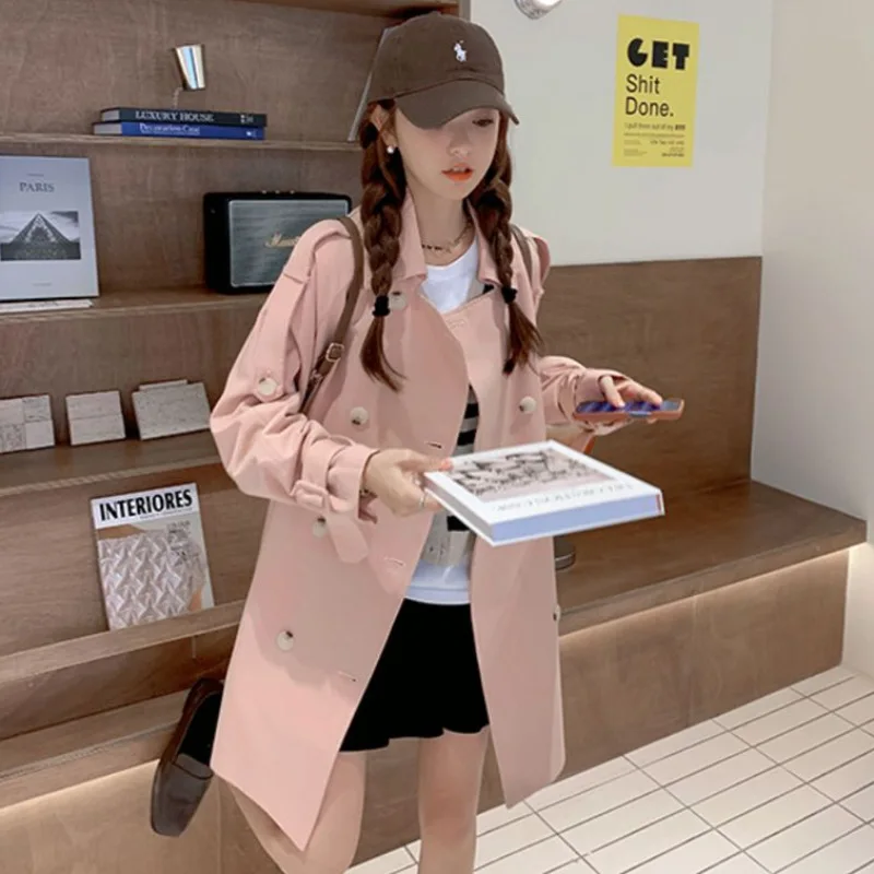 Autumn and Winter Coats and Jackets Women British Style Trend Mid-length Trench Coat Popular Temperament Comfortable Ventilate