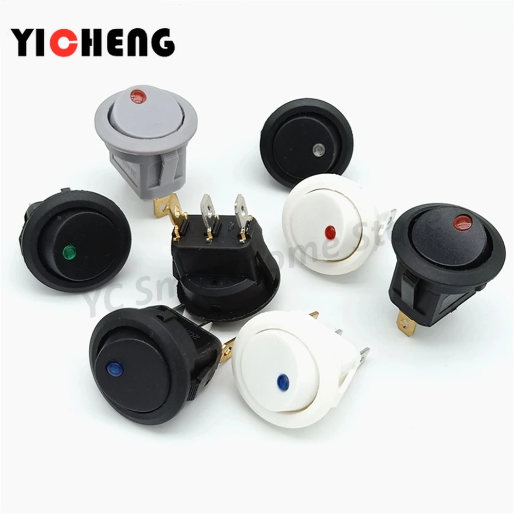 1Pcs hohe qualität Runde Kupfer Katzenauge Automobil Geändert Schalter Power Switch Rocker schalter 12V/20A