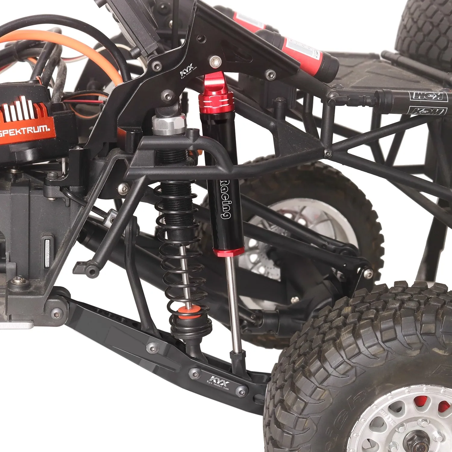 KYX Racing Amortecedor de metal (dianto/traseiro) para brinquedos de carro RC escala 1:10 Losi Baja Rey Raptor Short Cruiser Truck
