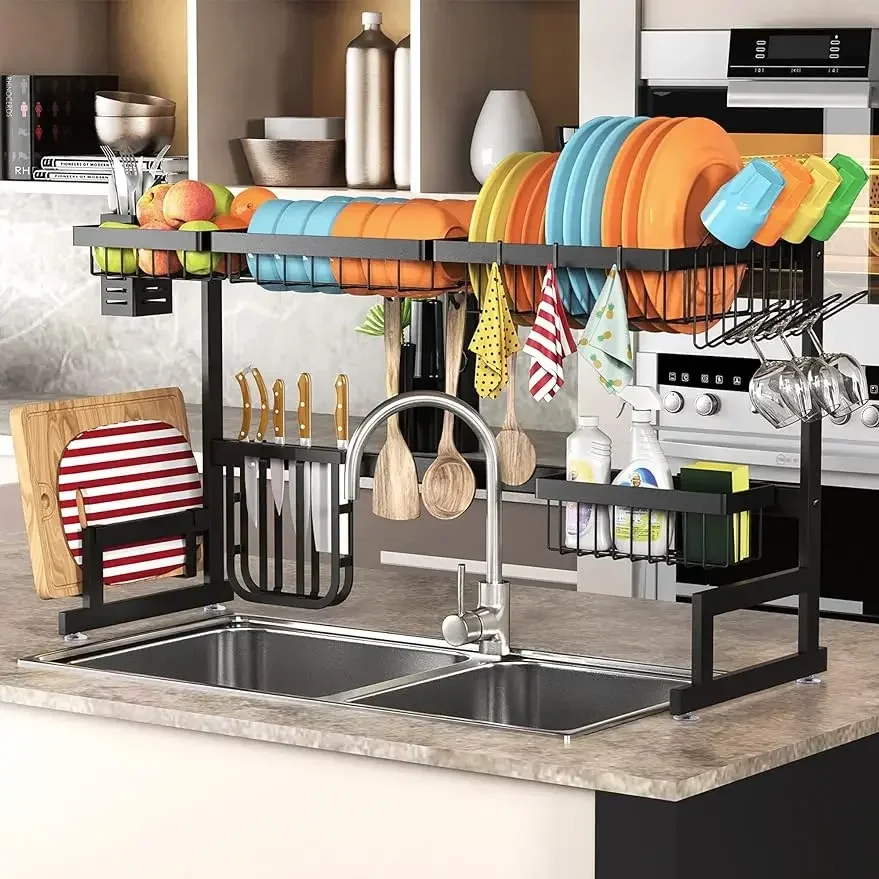 Over Sink Dish Drying Rack Display (26