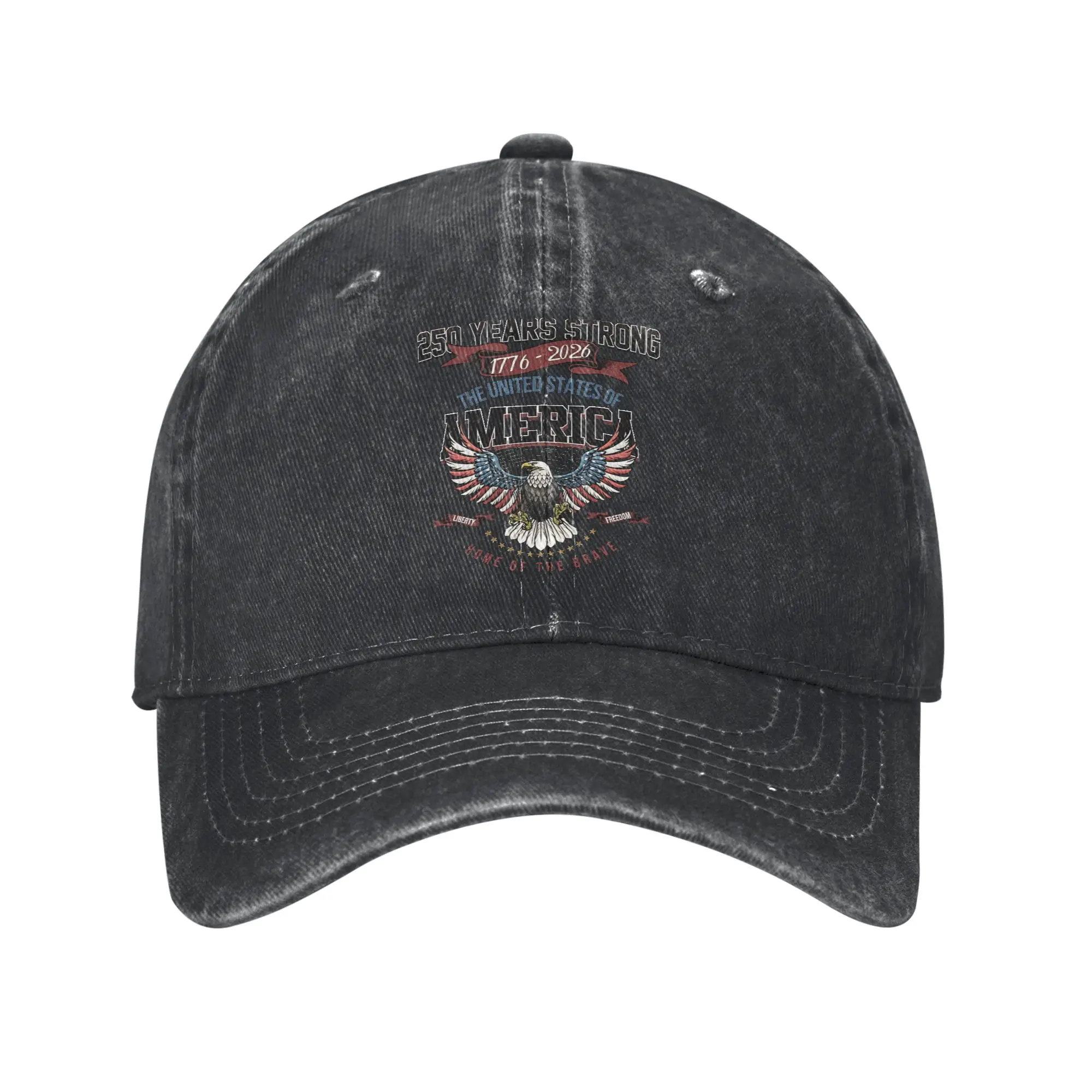 Vintage United States 250th Anniversary Baseball Cap Men Women Distressed Denim Snapback Hat  Outdoor Summer Gift Caps Hat