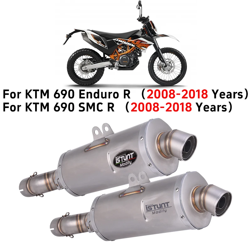 

Slip On For KTM 690 Enduro R 2008 - 2018 Motorcycle Exhaust System Escape Middle Link Pipe With Muffler Moto For KTM 690 SMC R
