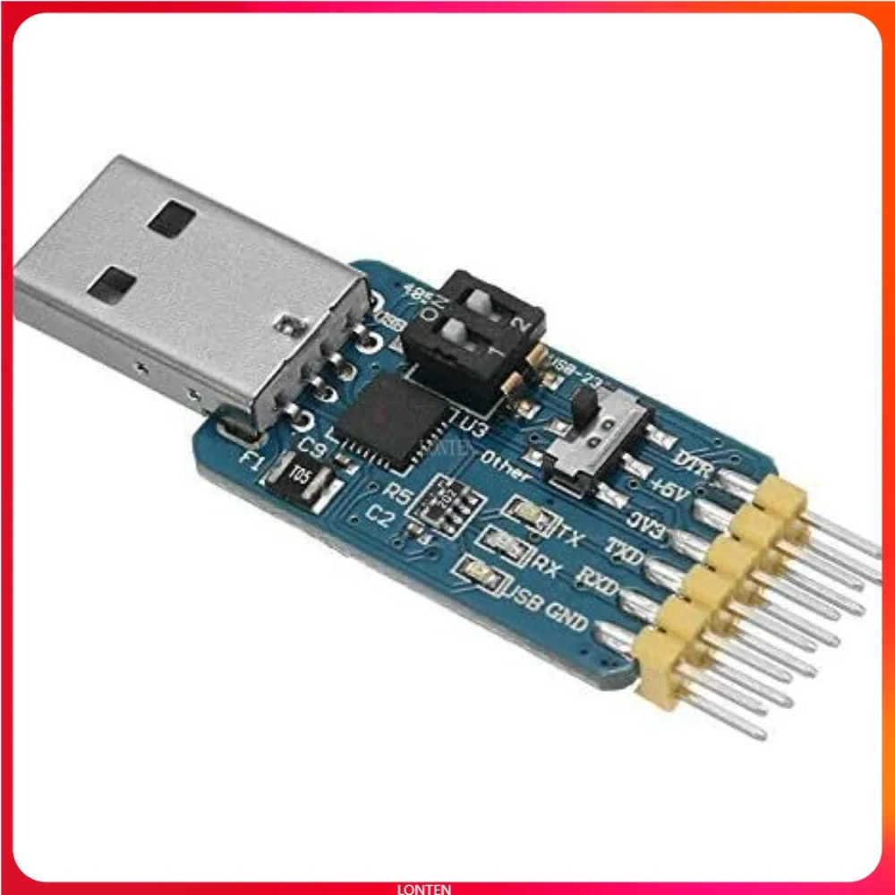 CP2102 Многофункциональный модуль последовательного порта 6 в 1, преобразование USB в TTL 485 232, 3,3 В/5 В LT-CK0015