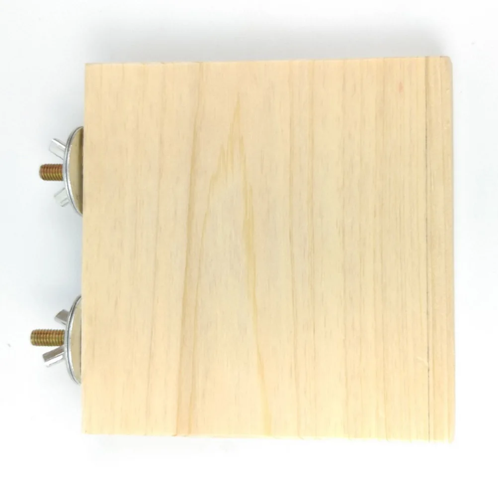 

1pc 12X12Cm Wooden Springboard Platform Natural Small Pet Climbing Cage Nest For Hamster Squirrel Guinea Pig Bird Perch