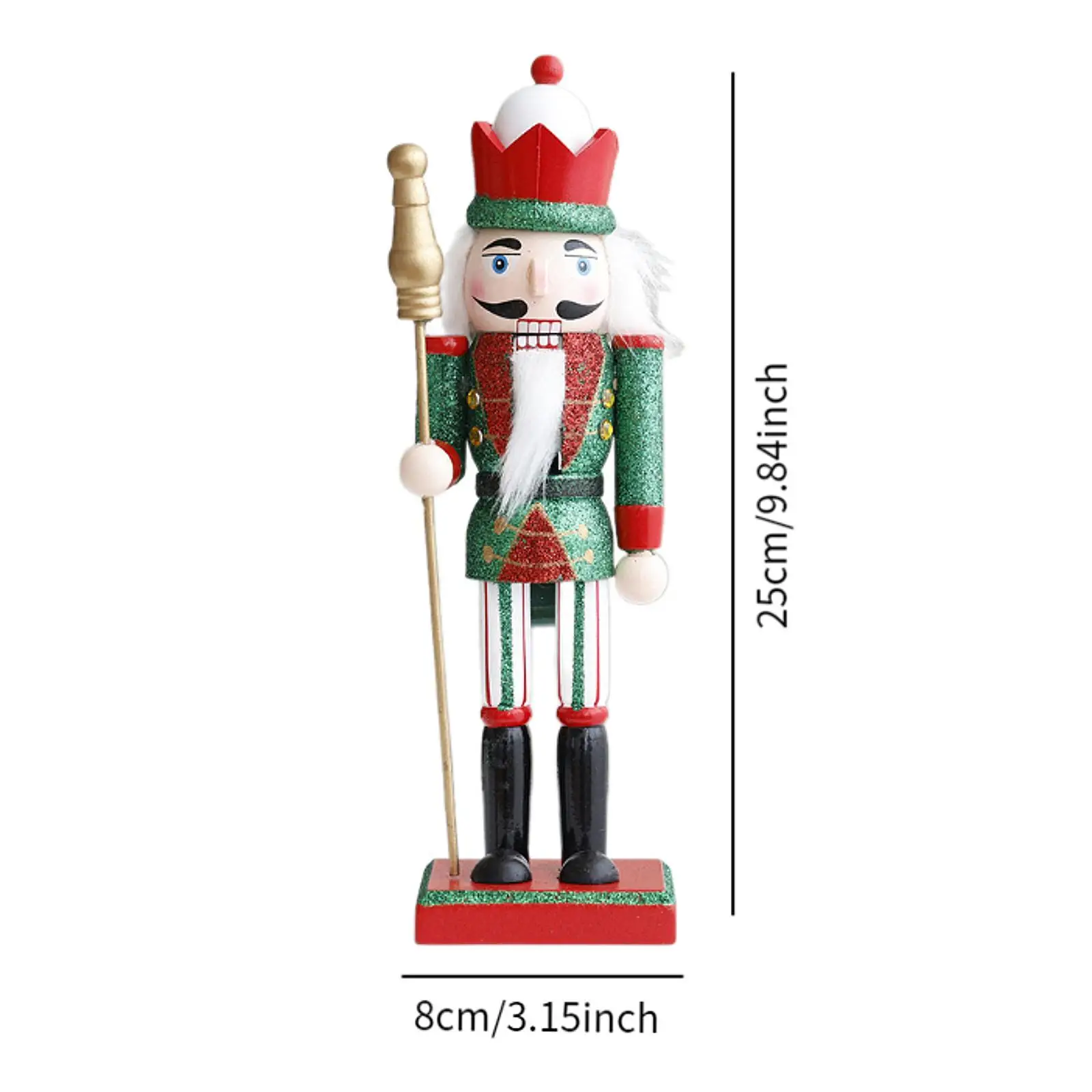 Nutcracker Figurine Christmas Decoration Tabletop Ornament Wooden Nutcracker for
