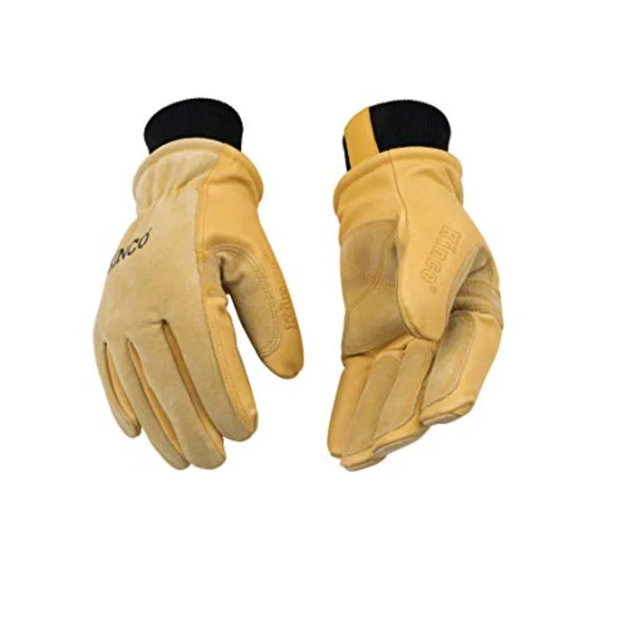 

Kinco KIN-901-XL Men's Pigskin Leather Ski Glove HeatKeep Thermal Lining Draylon Thread X-Large Golden
