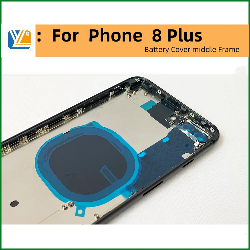 Housing For iPhone 8Plus 8 Back Cover Battery Glass Back Door Chassis Frame Premium Replacement 8P +SIM Tray+Side Key 8G CE/NoCE