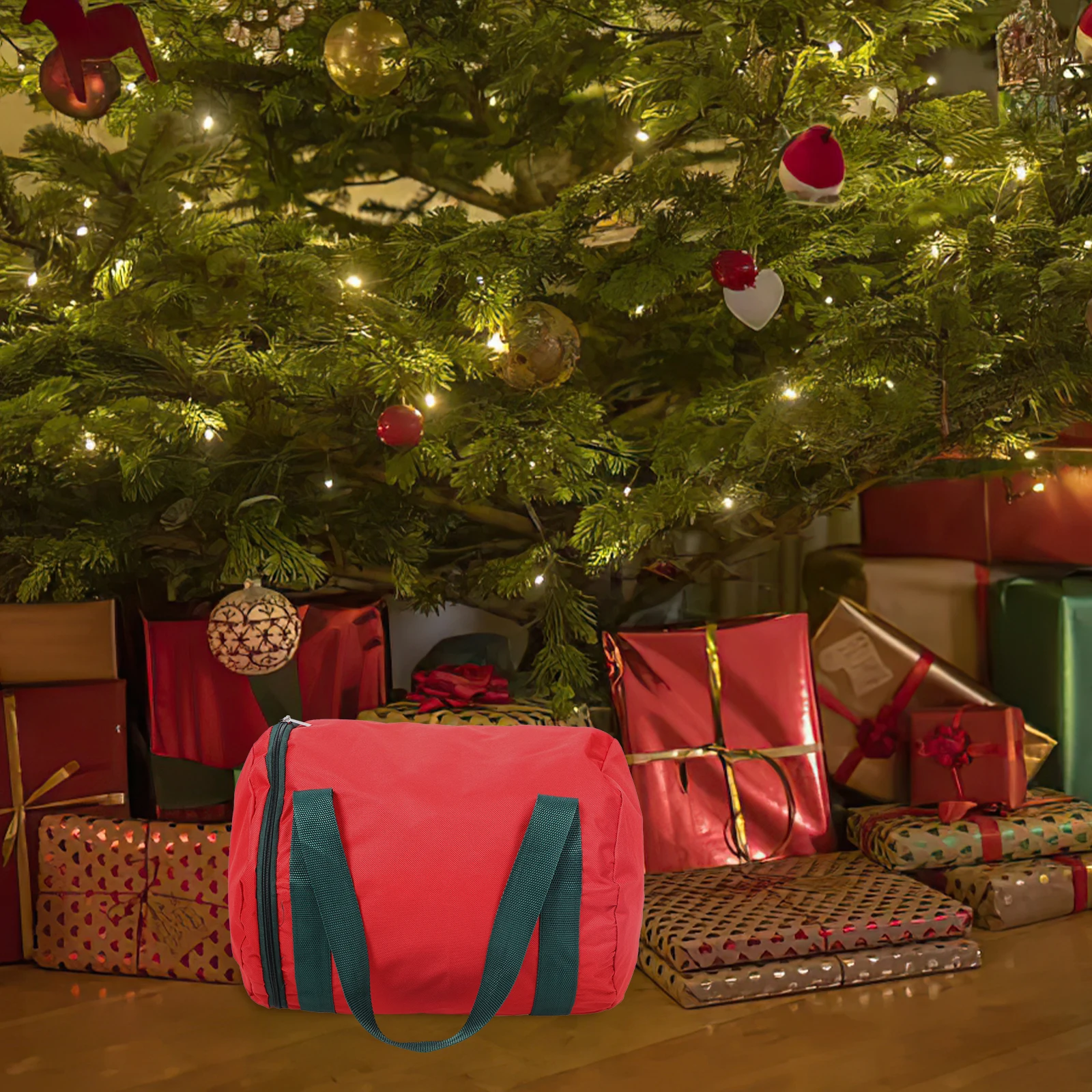 

Light Christmas Handles Storage Lights Containers Tote Bag Lamp Xmas Oxford Fabric Carrier