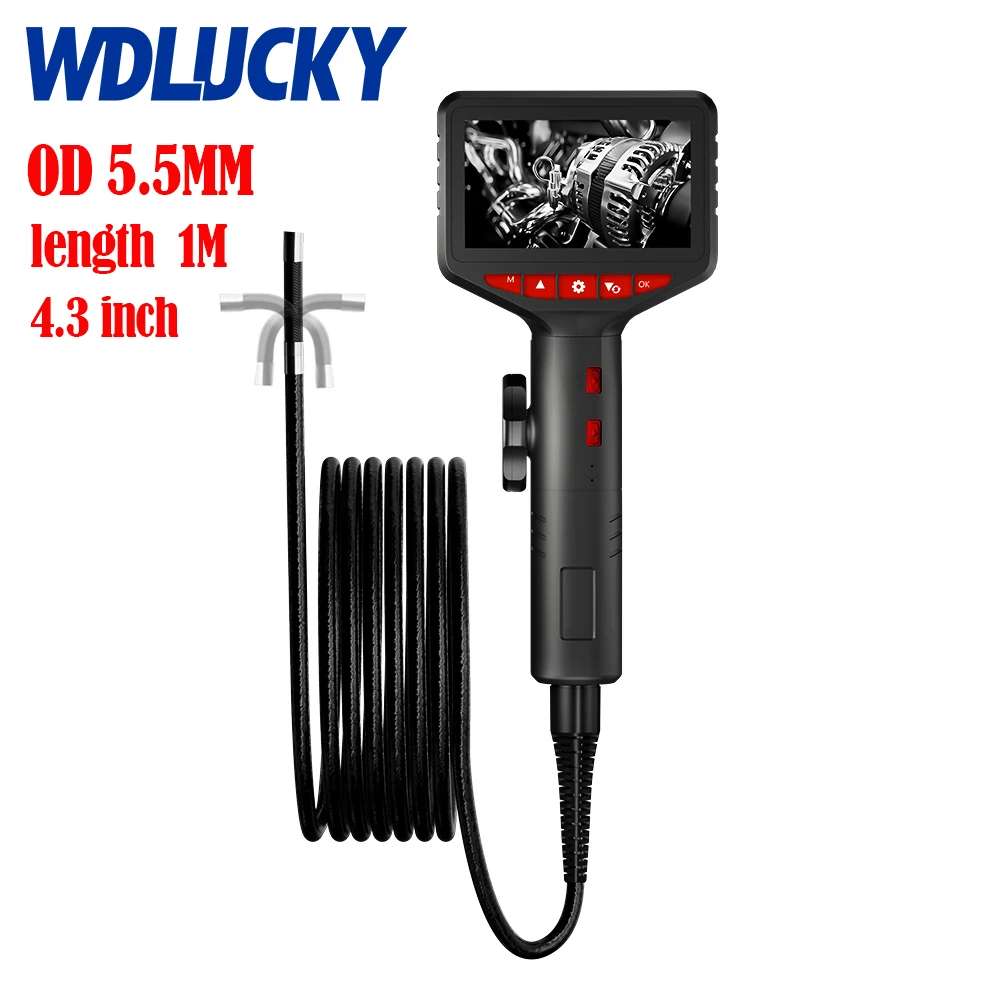 360°Two-ways Steering Industrial Endoscope Camera 5.5mm 4.3