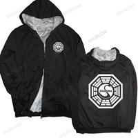 cotton man hoodies winter jacket LOST DHARMA INITIATIVE HANSO FOUNDATION SWAN STATION unisex brand winter hoody