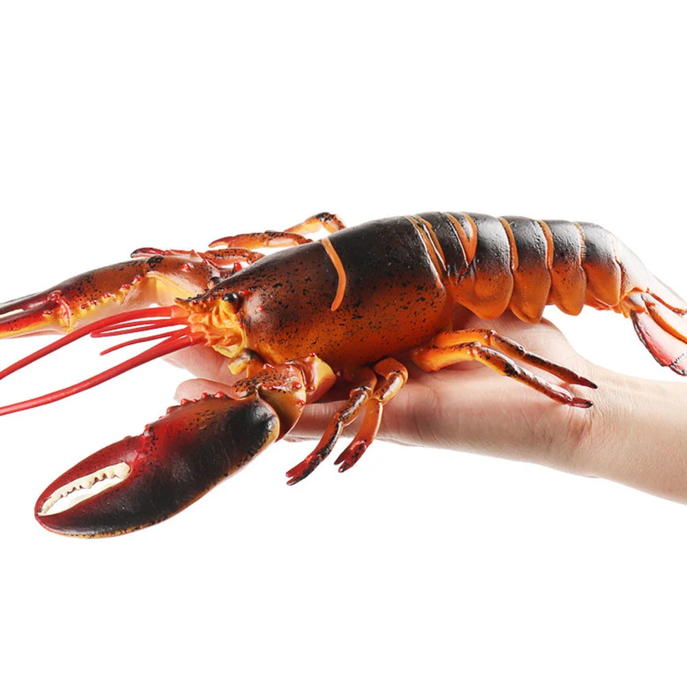 Lifelike Lobster Statue Realistic Simulation Figures Decoration Animal Figurines