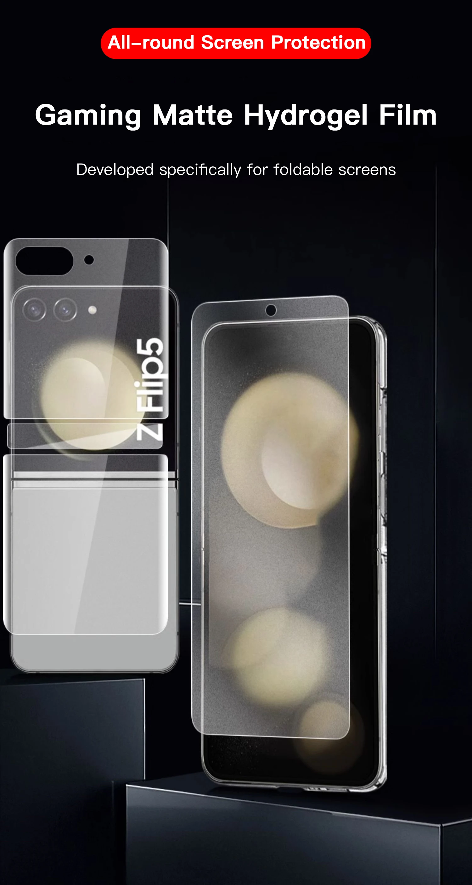 2PCS Matte Hydrogel Film Für Samsung Galaxy Z Flip 6 5 4 3 Innere Äußere Weiche TPU Volle Abdeckung für Z Flip Screen Protector – Detail 1
