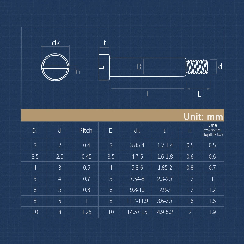 1~30pcs Slotted One-word Slot Positioning Shoulder Step Screws M1.6 M2 M2.5 M3 M4 M5 M6 M8 M10 304 Stainless Steel Bearing Bolts