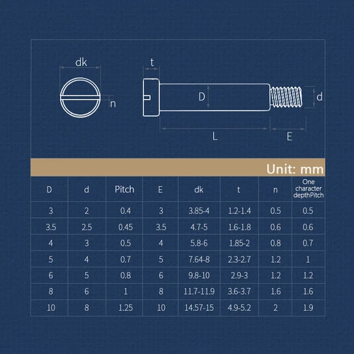 Imagen 2 del producto 1 ~ 30 Uds. Tornillos de paso de hombro de posicionamiento de ranura ranurada de una palabra M1.6 M2 M2.5 M3 M4 M5 M6 M8 M10 304 pernos de rodamiento de acero inoxidable
