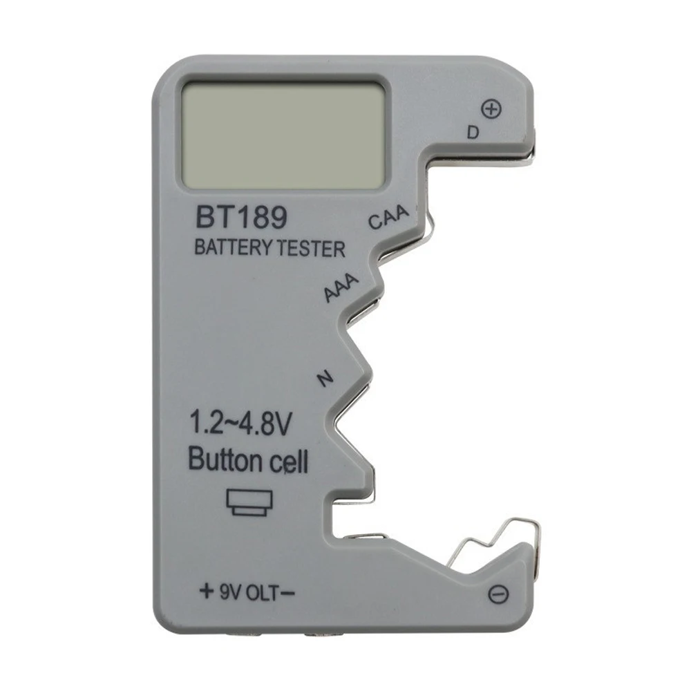 BT189 Tester baterii 9V Ultra-mały AAAAA Uniwersalny cyfrowy wyświetlacz LCD do użytku domowego Tester baterii Detektor Power Bank