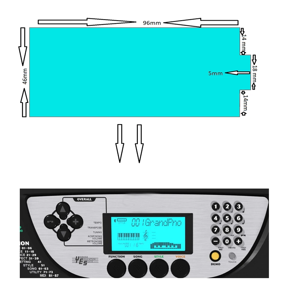 

Custom 96mm x 46mm EL Backlight Old Pianos El Panel Sheet EL Backlight El Lighting Sheet Without Inverter Luminous Lighting