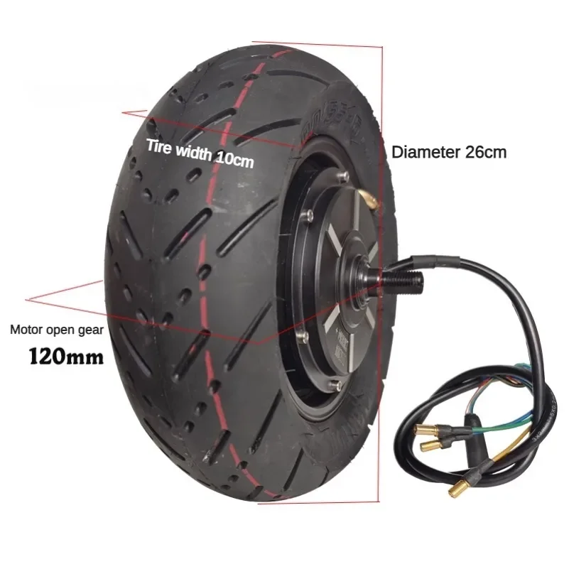 48V/1200W 1800W 10 inch 90/55 6 vacuum tire motor with widened tires for electric scooters,  vehicle accessories