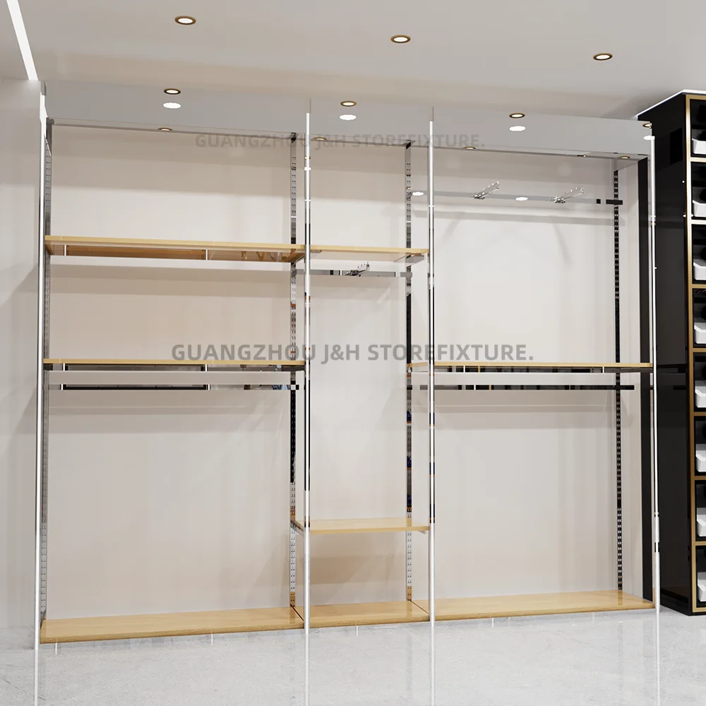 Rak Pajangan Butik Toko Pakaian Rak Pakaian Ritel Rak Pakaian Rak Pajangan Garmen Furnitur Toko Pakaian