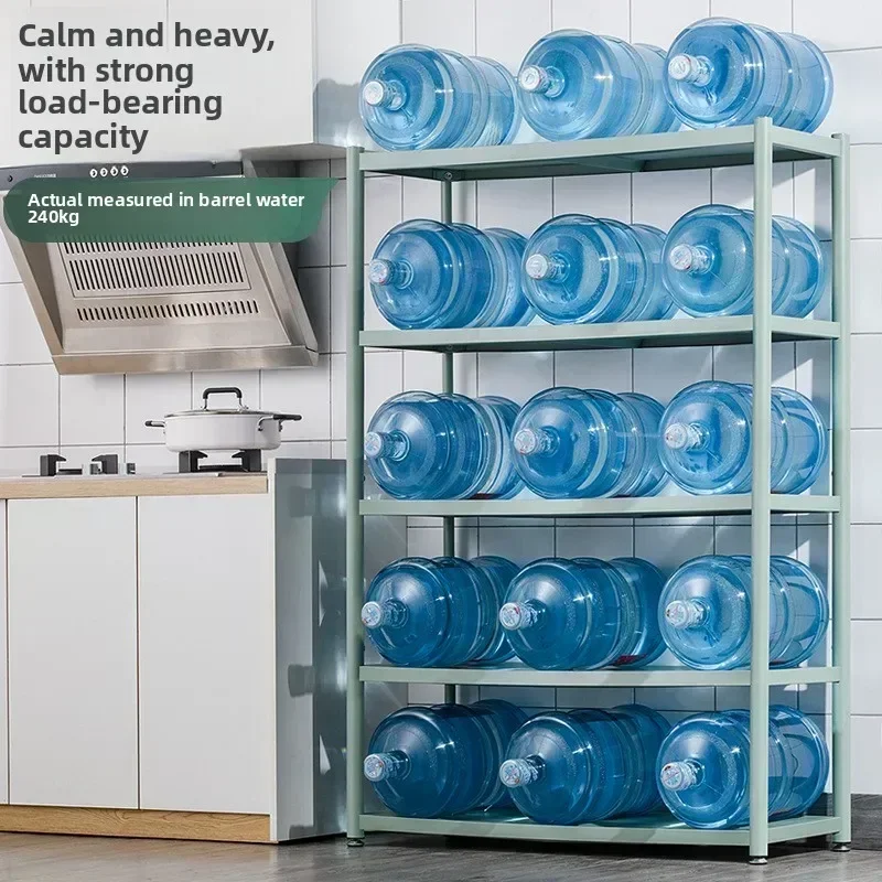 Factory Minimalist Kitchen Storage Rack Floor-to-ceiling Multi-layer Storage Rack Stainless Steel Microwave Oven Rack Pot Rack