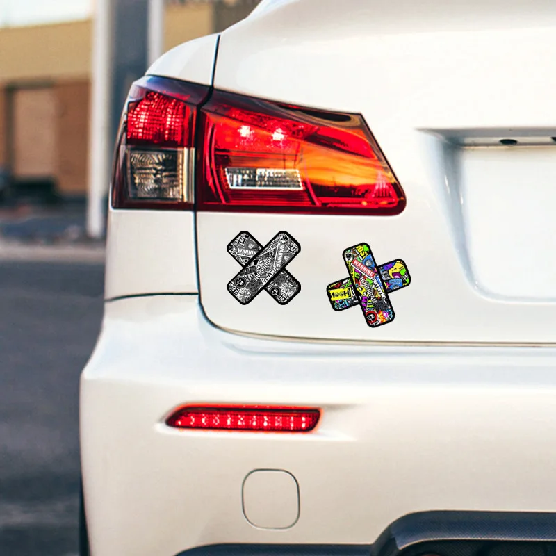 سيارة الإبداعية الفردية الهيب هوب الاتجاه الفرقة المعونة بقع غطاء الصفر دراجة الديكور ملصقات السيارات مقاوم للماء #4