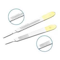 Two Type Choices Scalpel Handle 3# 4# Surgical Knife Handle Stainless Steel Medical Instruments Animal Scalpel Handle