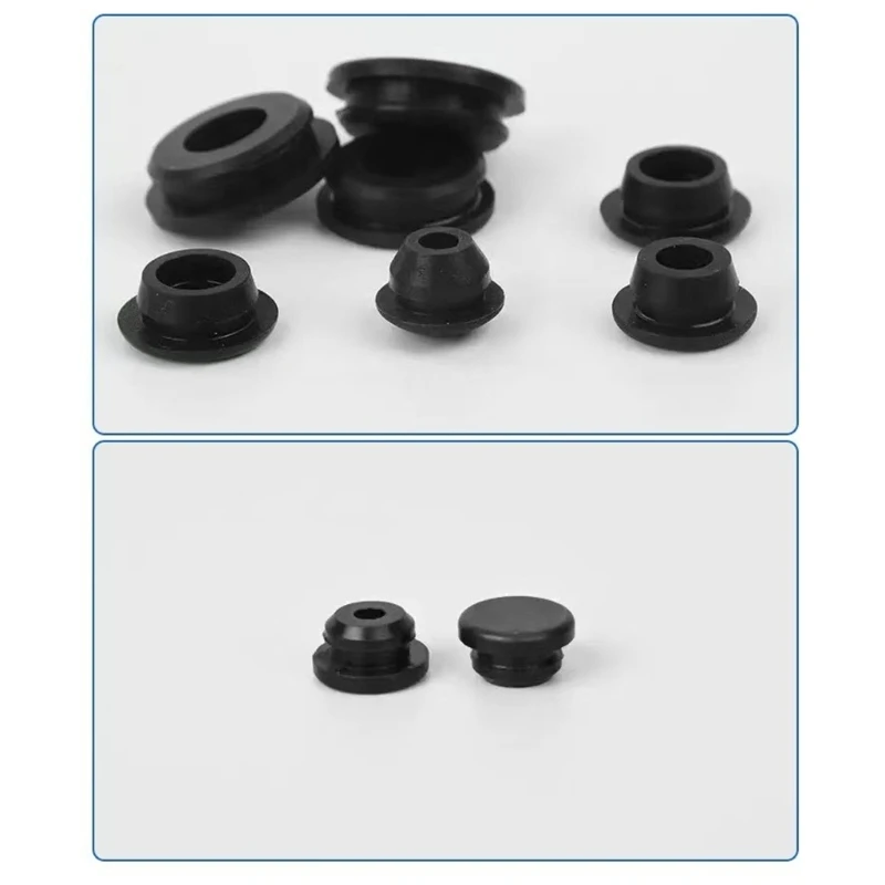  62Pcs Multi Size Round Silicone Grommets Flexible Silicone Plugs for Various Size Bottles and Jars Easy to Install