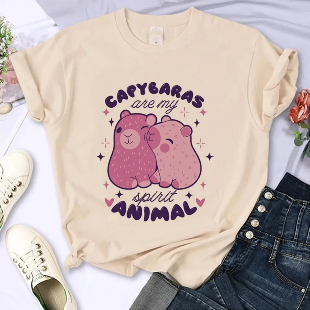 Capybaras Solves Most Of My Problems Men T-shirts My Spirit Animal Women Vintage Tee Tops Warning Talking About Man Sweatshirts