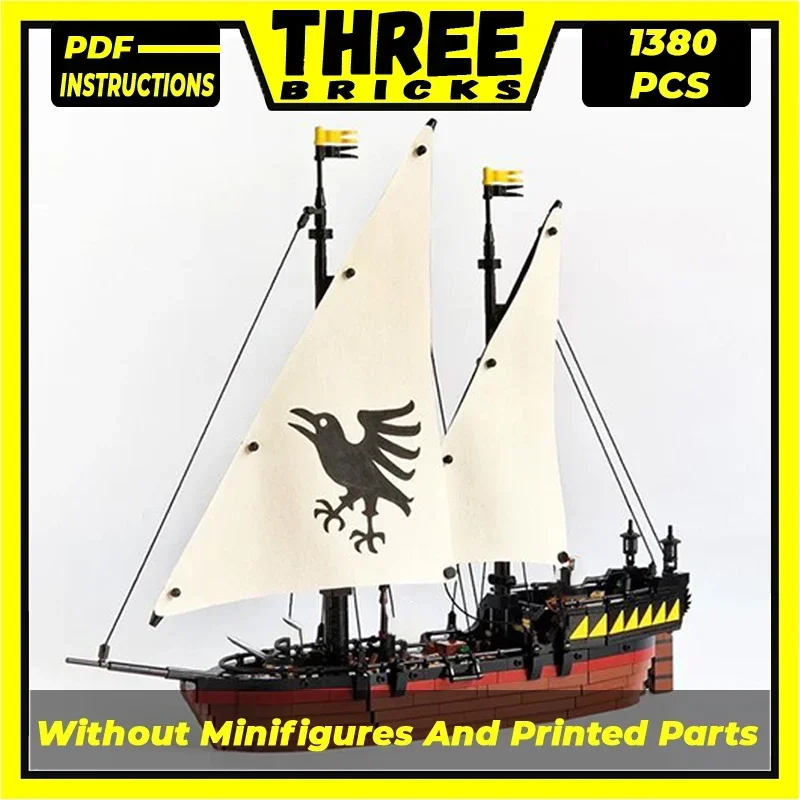 Technical Moc Bricks Pirate Ship Model The Raven Claw Boat Modular Building Blocks Gifts Toys For Children DIY Sets Assembling