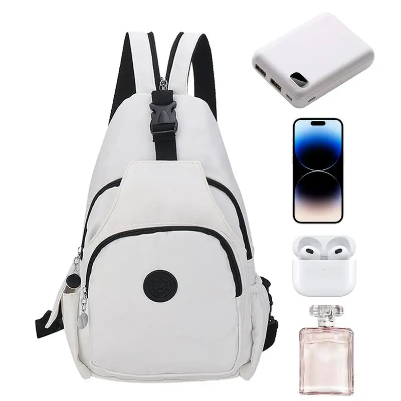 Multi-Pocket Chest Bag Waterproof Large Capacity Sling Backpack Lightweight Changeable Shoulder Bag For Shopping Wallets