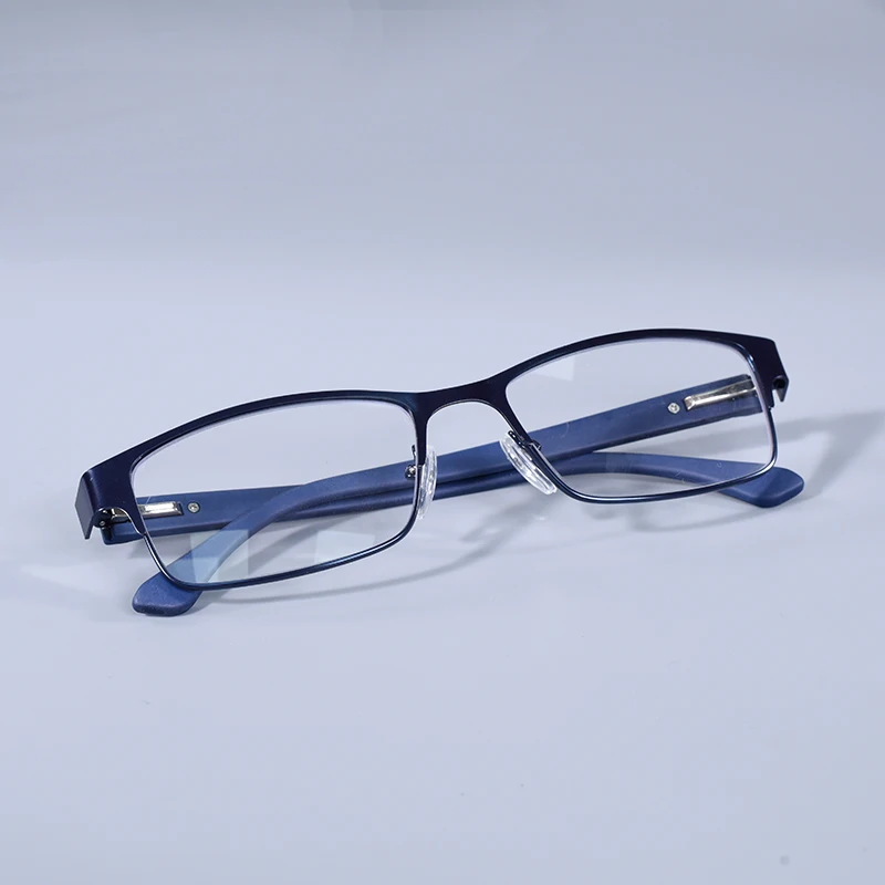 Edelstahl Lesebrille Männer Business Presbyopie Brille Männlich Anti Blau Licht Brillen Frühling Scharnier + 100 + 125 + 150 + 175 – Detail 15