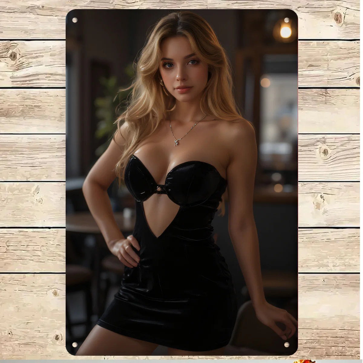 Funkelnder Spitzen-Bodysuit für Halloween & Weihnachten, Eleganter Schimmer mit Silberschmuck, Sanfte Beleuchtung & Flatternde Passform