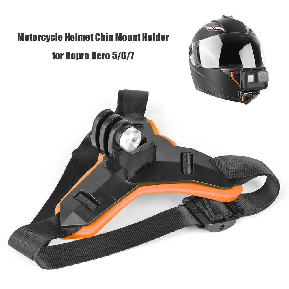 Anti Slip Helmet Chin Mount Holder Action Camera Accessories Motorcycle Helmet Chin Strap Shockproof for GoPro Hero 9 8 7 5 OSMO