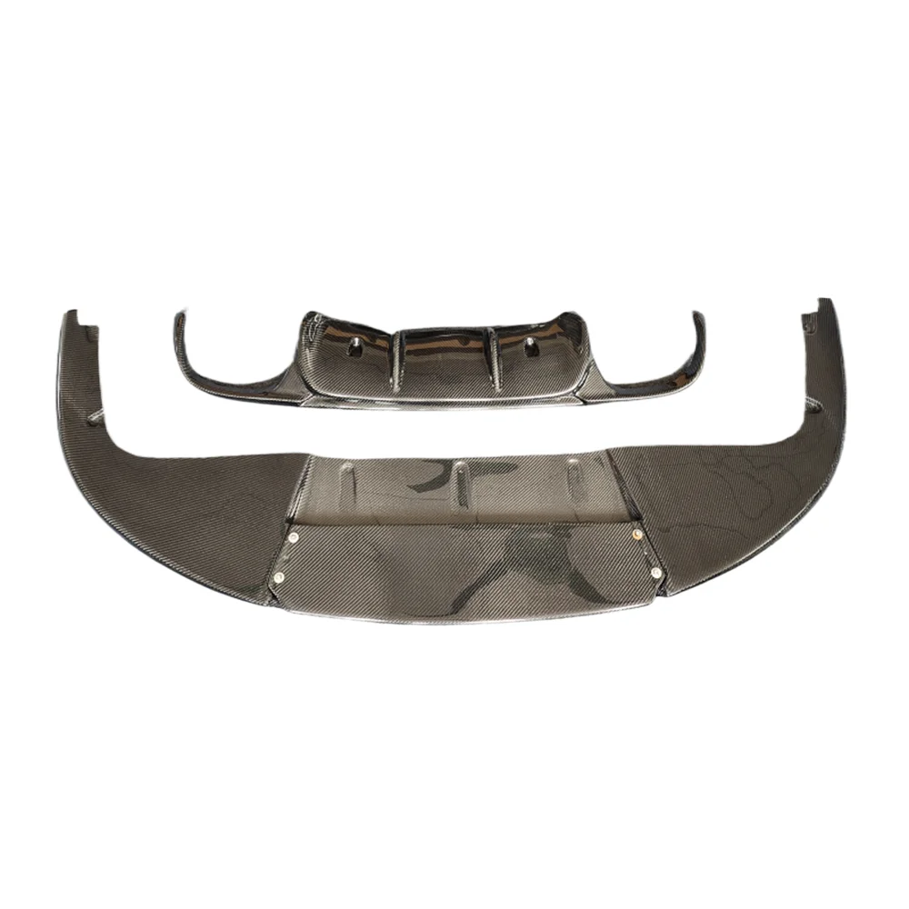 

Hongshen Carbon Fiber V-Style Front Bumper Lip and Rear Diffuser Body Kit for 2012-2015 911 991 Models Retrofit/Upgrade