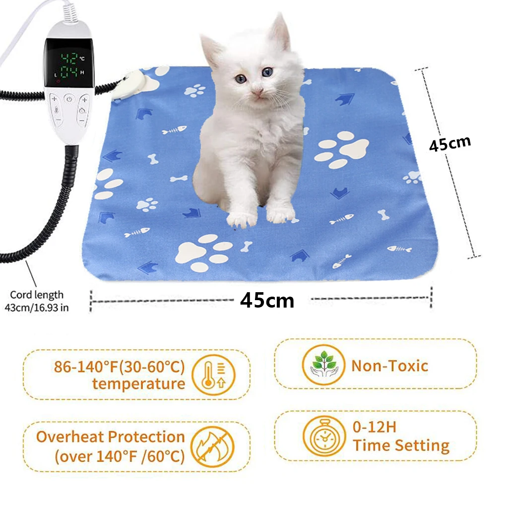 

Wärmematte Haustiere Heizmatte Kissen Heizung Katze Hunde Heizdecke Wasserdicht 30W 45x45cm 45x70cm 25℃-55℃ 1 Stück Kabellänge