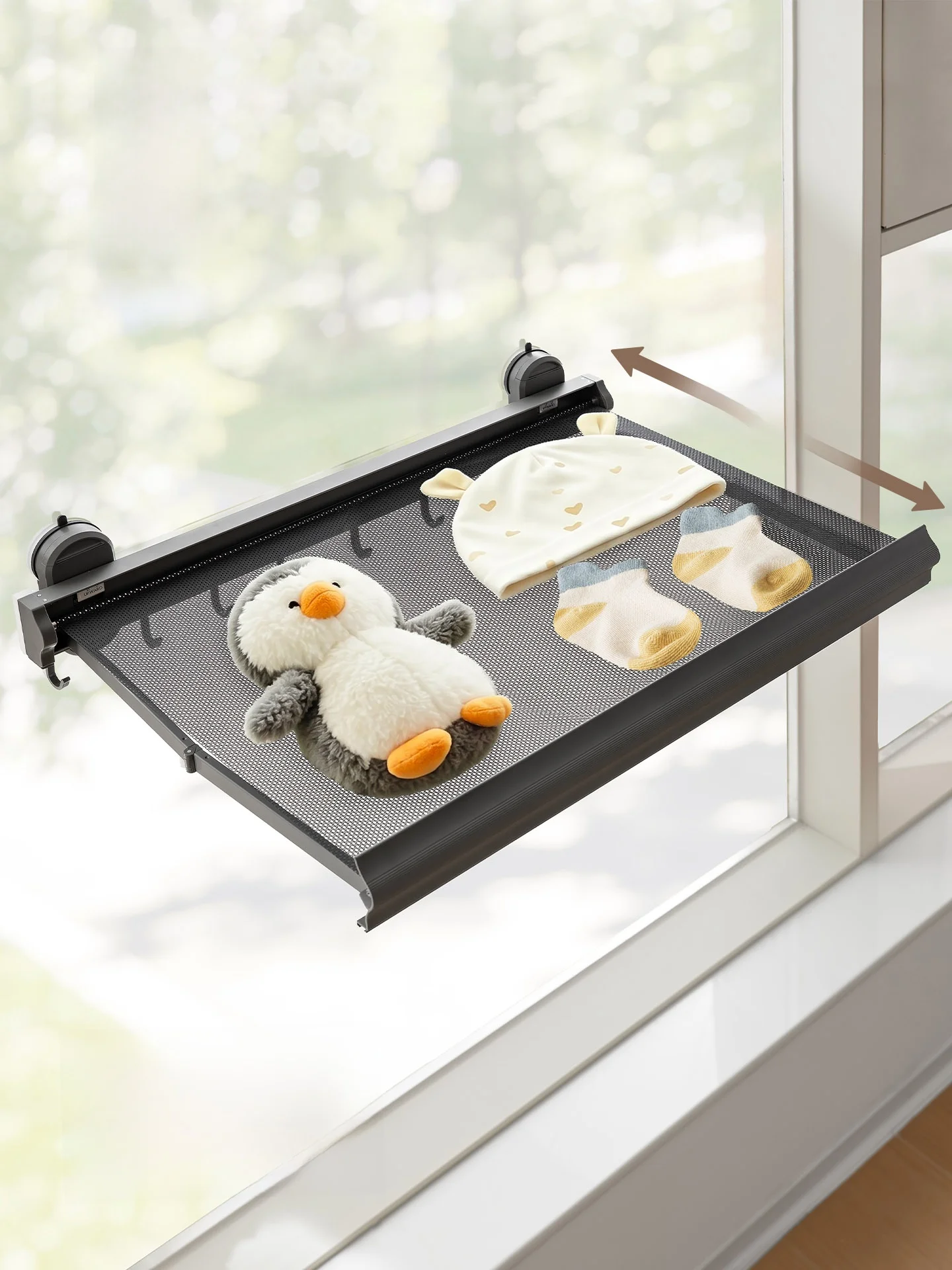 

Invisible Corner Clothes Drying Rack Balcony Indoor Window Sill Retractable Flat Lay Drying Net Lazy Corner Storage Organizer