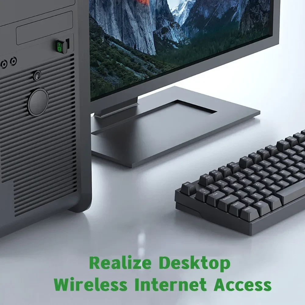 محول USB لاسلكي 802.11n 150Mbps MT7601UN بطاقة شبكة استقبال واي فاي للكمبيوتر المكتبي سائق مجاني