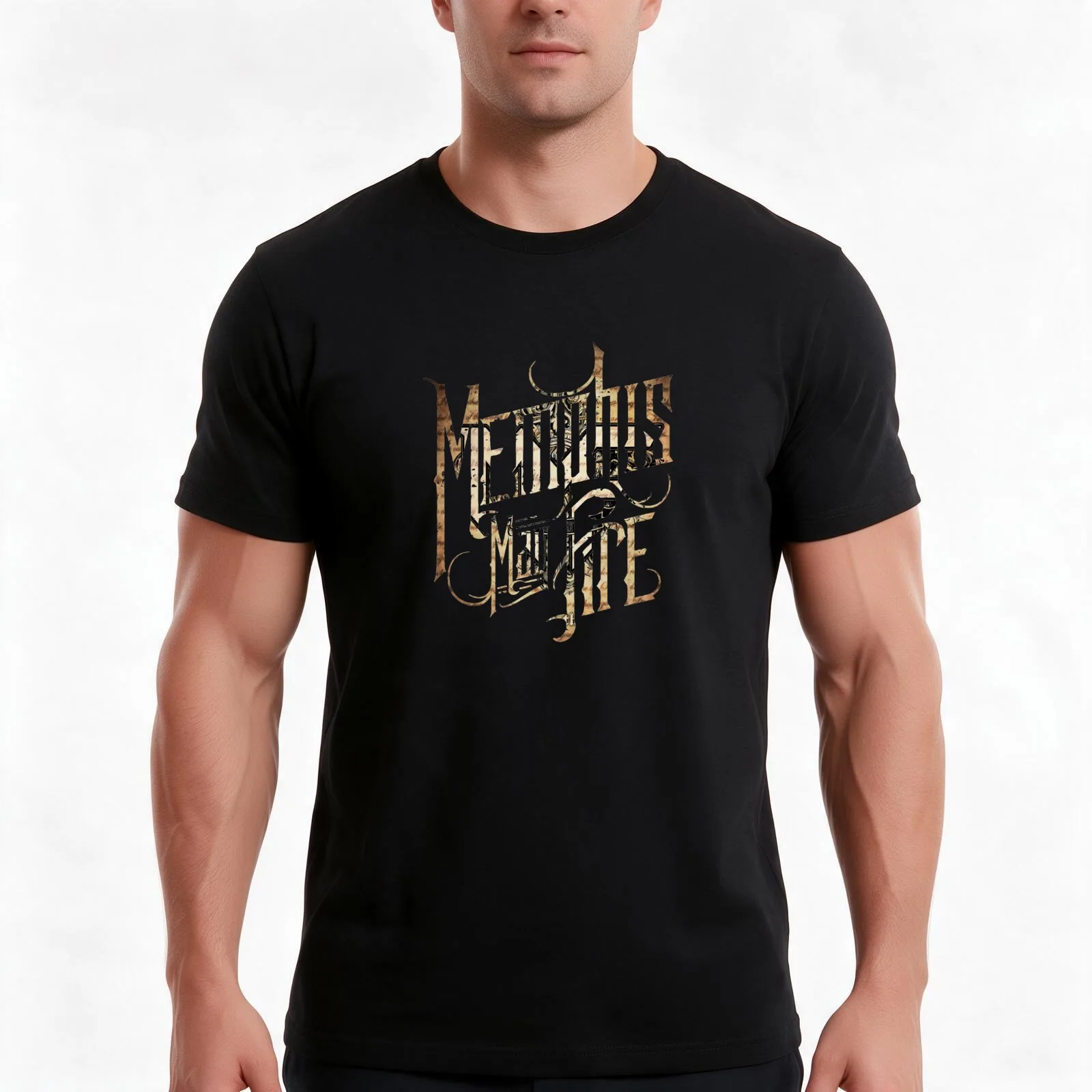 Memphis May Fire Between the Lies Logo T-Shirt, Summer Casual Cotton Tee, Oversized Streetwear Tops, Vintage Graphic Print