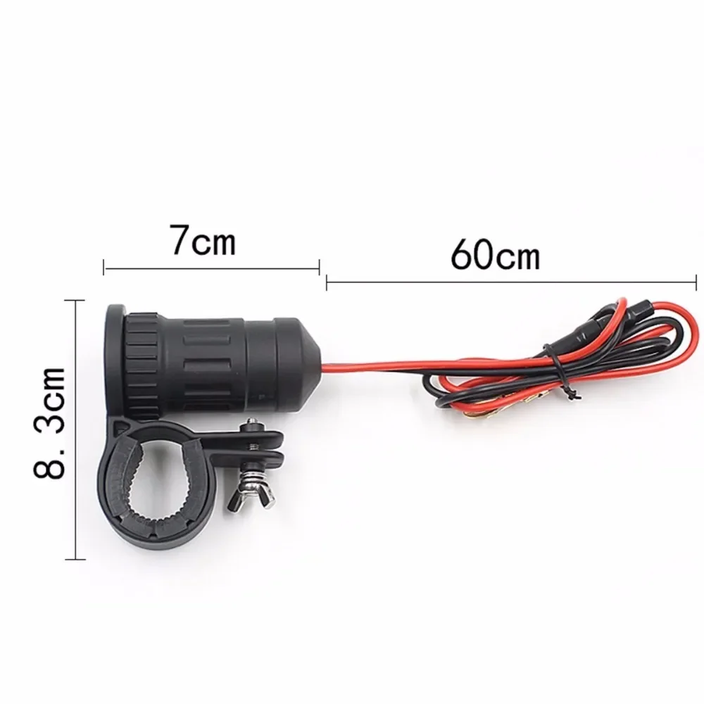 دراجة نارية الجهد عرض شاحن USB مزدوج محول الطاقة للهاتف MP3