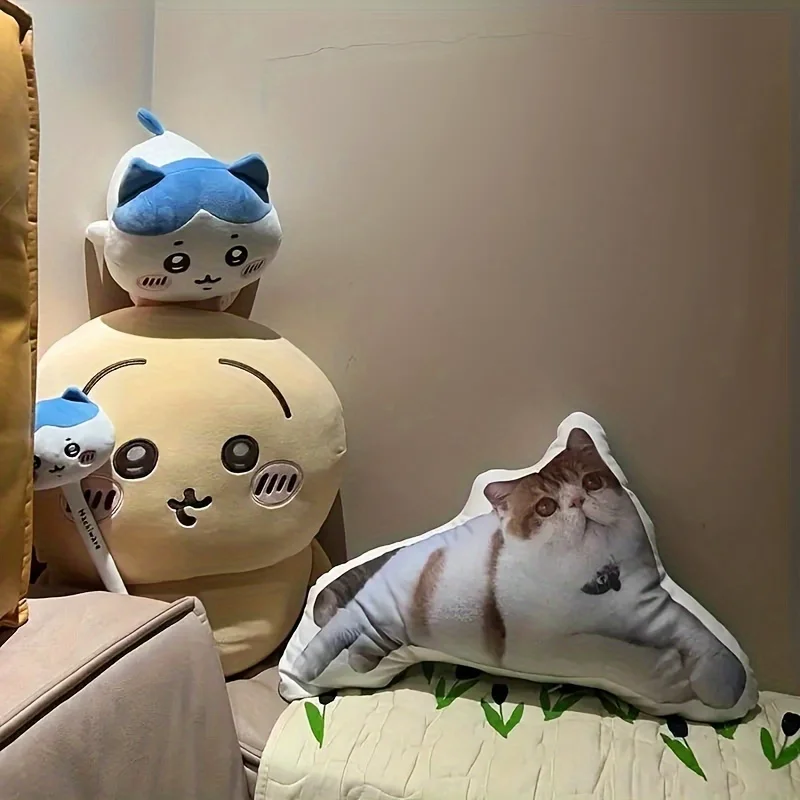 وسادة قطة قبيحة، مخصصة مع صور مطبوعة عليها، دمية وسادة على شكل مخصص، وسادة للحيوانات الأليفة. قرص محاكاة القط والكلاب #6