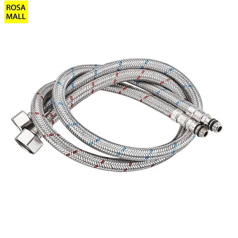 G1/2 60cm 1 para elastyczne rury hydrauliczne ze stali nierdzewnej zimny gorący kran mieszający rura doprowadzająca wodę węże część łazienkowa