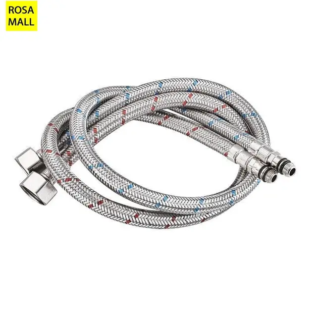G1/2 60cm 1 para elastyczne rury hydrauliczne ze stali nierdzewnej zimny gorący kran mieszający rura doprowadzająca wodę węże część łazienkowa