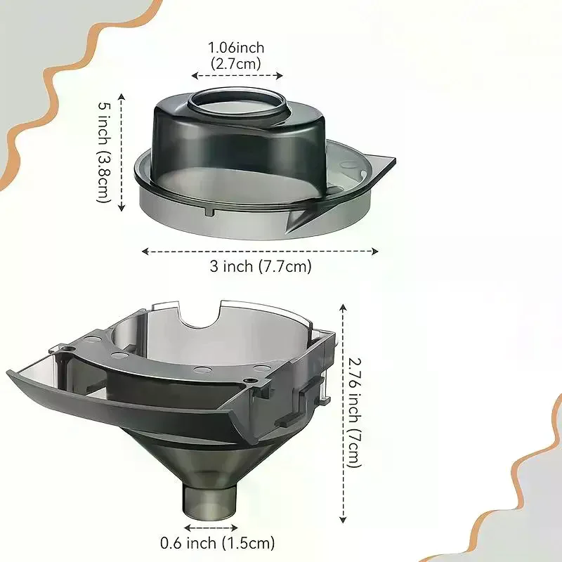 1set Diy Accessories Replacement Parts Funnel and Cover for Baby Brezza Formula Dispenser